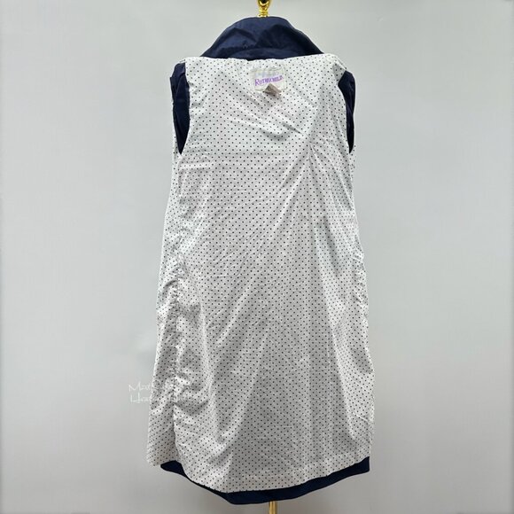 Vintage Rothschild Navy Hooded Double-Breasted Formal Rain Coat Size 14 Girl - Picture 7 of 8